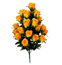 Искусственные цветы букет 22 атласных бутона роз, 70см