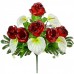 Искусственные цветы букет розы и калы на папоротнике, 56см