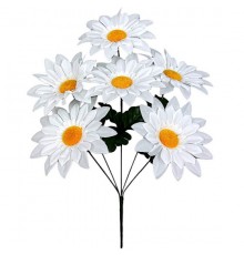 Искусственные цветы букет белые ромашки высокие, 50см