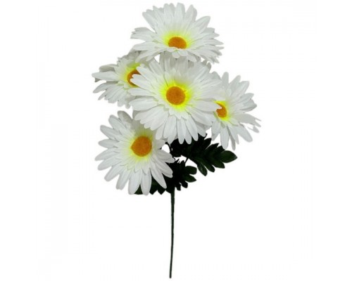 Искусственные цветы букет Ветка ромашки крупная, 50см