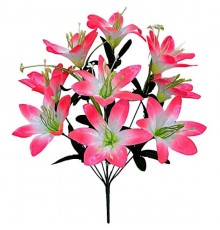 Искусственные цветы букет лилии атласные, 47см