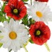 Искусственные цветы букет мак с ромашками, 50см