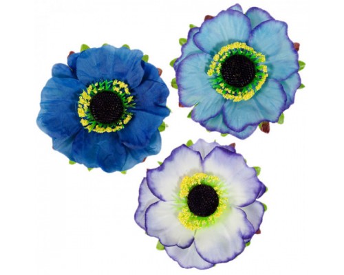 Искусственные цветы букет маков трехцветный, 52см