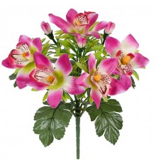 Искусственные цветы букет орхидеи декор с детками, 29см