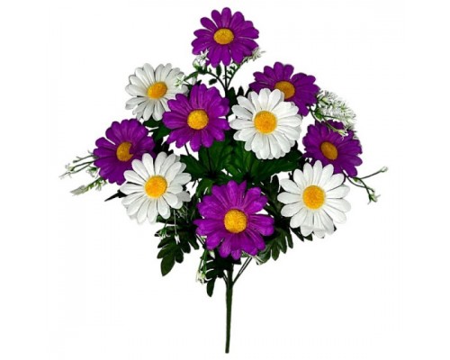 Искусственные цветы букет ромашки Колор, 55см
