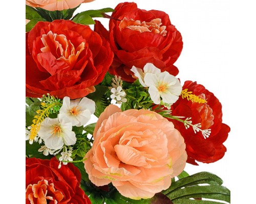 Искусственные цветы букет пионов Люкс, 58см
