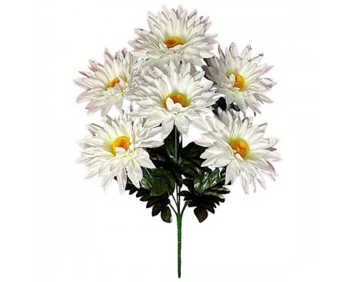 Искусственные цветы букет ромашка белая объемная, 42см