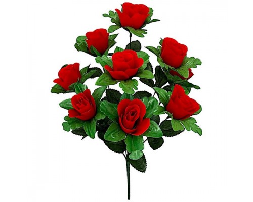 Искусственные цветы букет бутоны роз, 52см