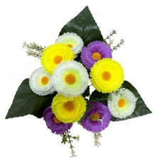 Искусственные цветы букет маргаритка Тройка, 36см