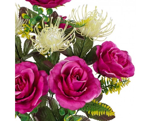 Искусственные цветы букет розы, артишоки , 60см