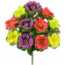 Искусственные цветы букет трехцветный лотос, 44см