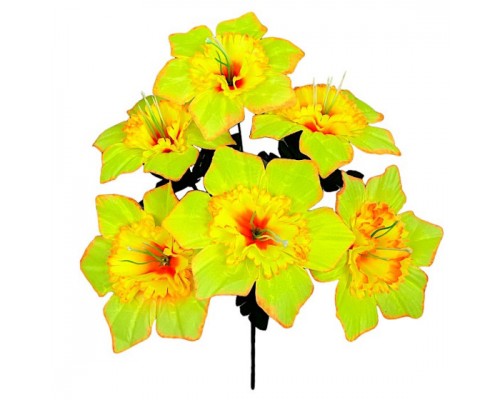 Искусственные цветы букет нарцисс объемный, 38см