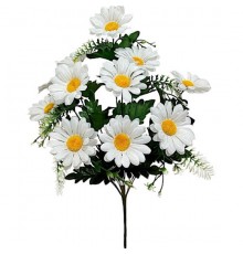 Искусственные цветы букет ромашка белая, 55см